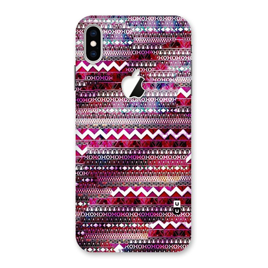 Pink Indie Pattern Back Case for iPhone XS Max Apple Cut