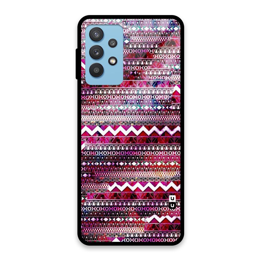 Pink Indie Pattern Glass Back Case for Galaxy M32 5G