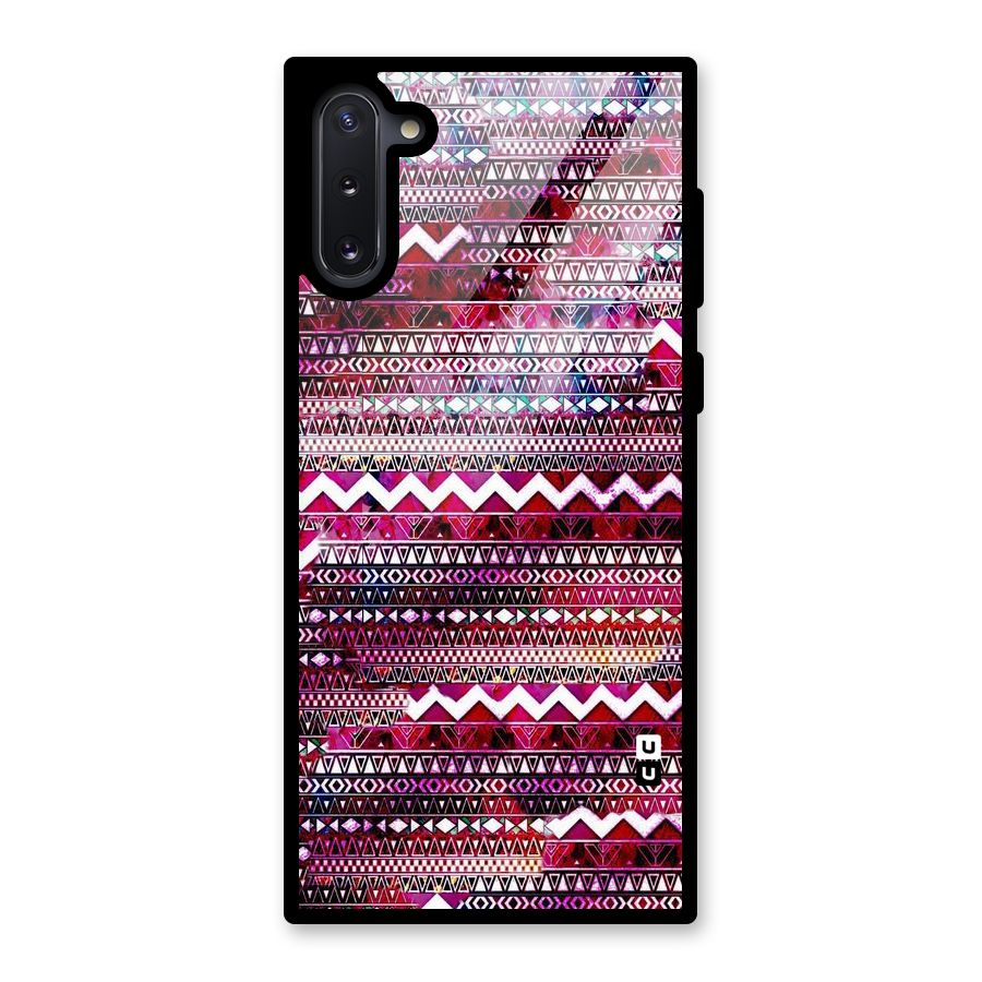 Pink Indie Pattern Glass Back Case for Galaxy Note 10