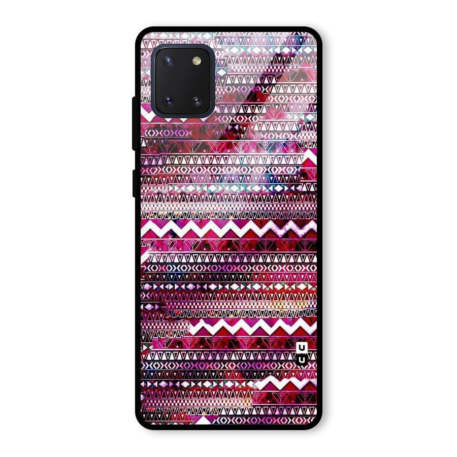 Pink Indie Pattern Glass Back Case for Galaxy Note 10 Lite