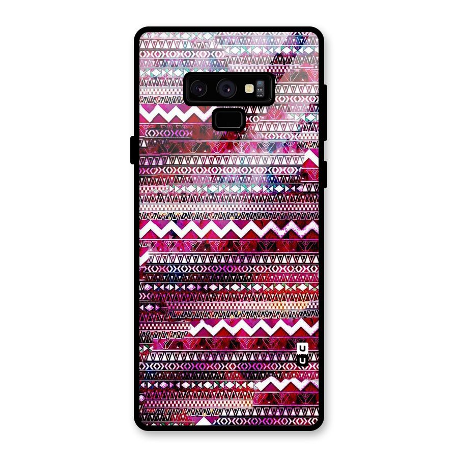 Pink Indie Pattern Glass Back Case for Galaxy Note 9