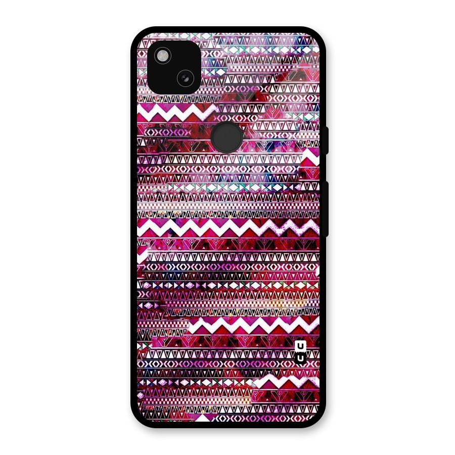 Pink Indie Pattern Glass Back Case for Google Pixel 4a