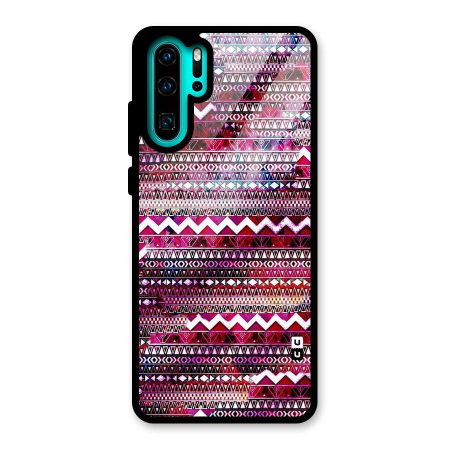 Pink Indie Pattern Glass Back Case for Huawei P30 Pro