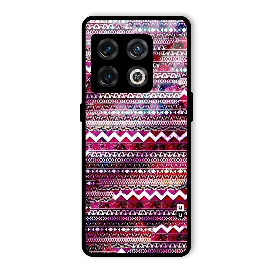 Pink Indie Pattern Glass Back Case for OnePlus 10 Pro 5G