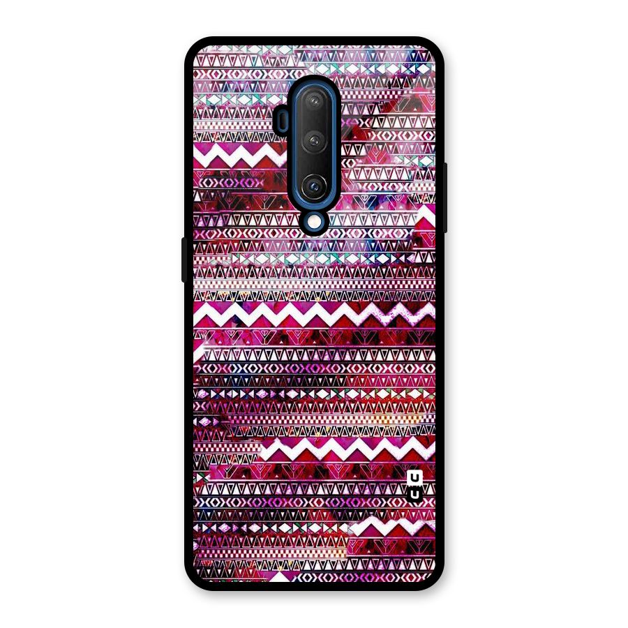 Pink Indie Pattern Glass Back Case for OnePlus 7T Pro