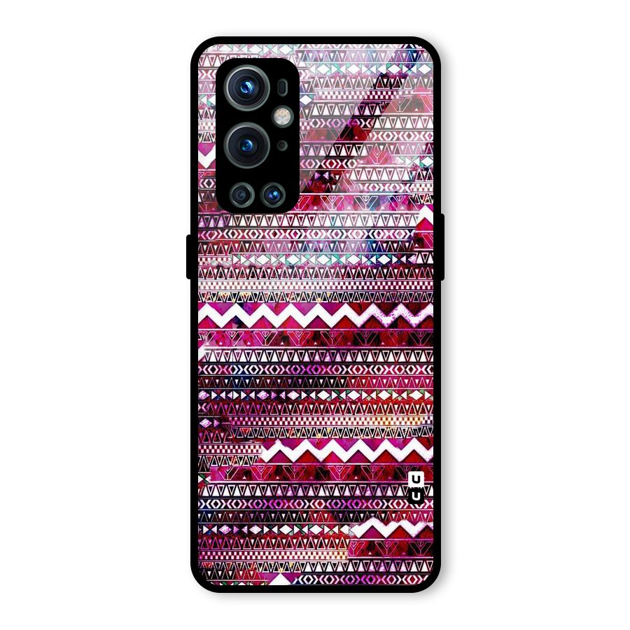 Pink Indie Pattern Glass Back Case for OnePlus 9 Pro
