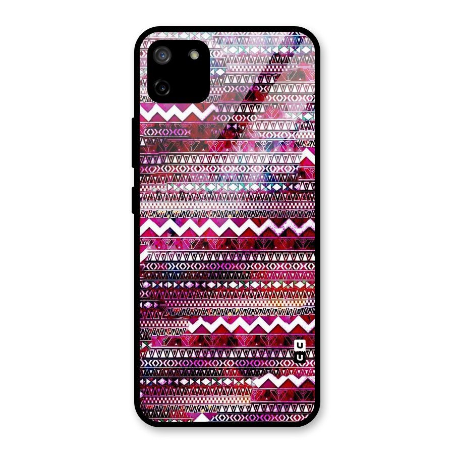 Pink Indie Pattern Glass Back Case for Realme C11
