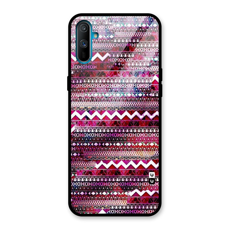 Pink Indie Pattern Glass Back Case for Realme C3