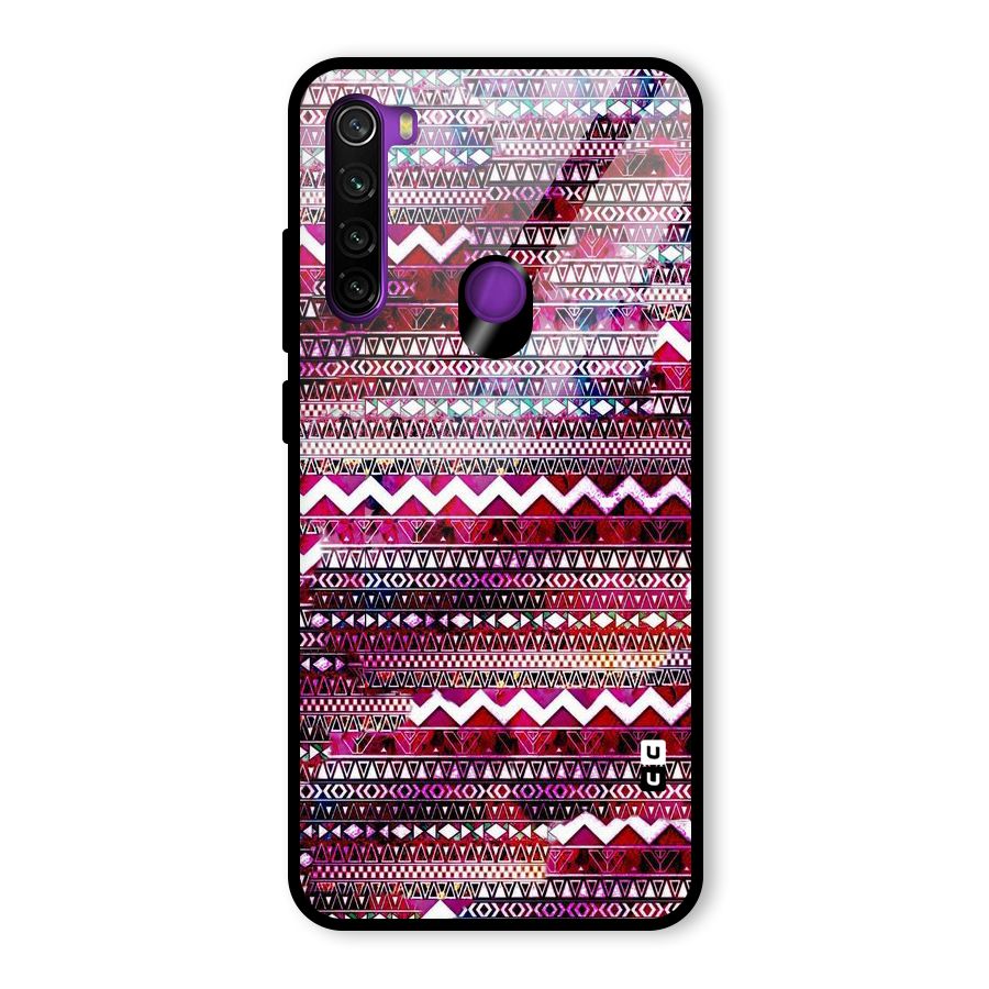 Pink Indie Pattern Glass Back Case for Redmi Note 8