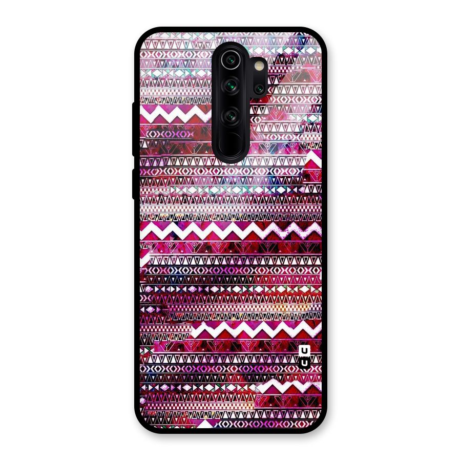 Pink Indie Pattern Glass Back Case for Redmi Note 8 Pro
