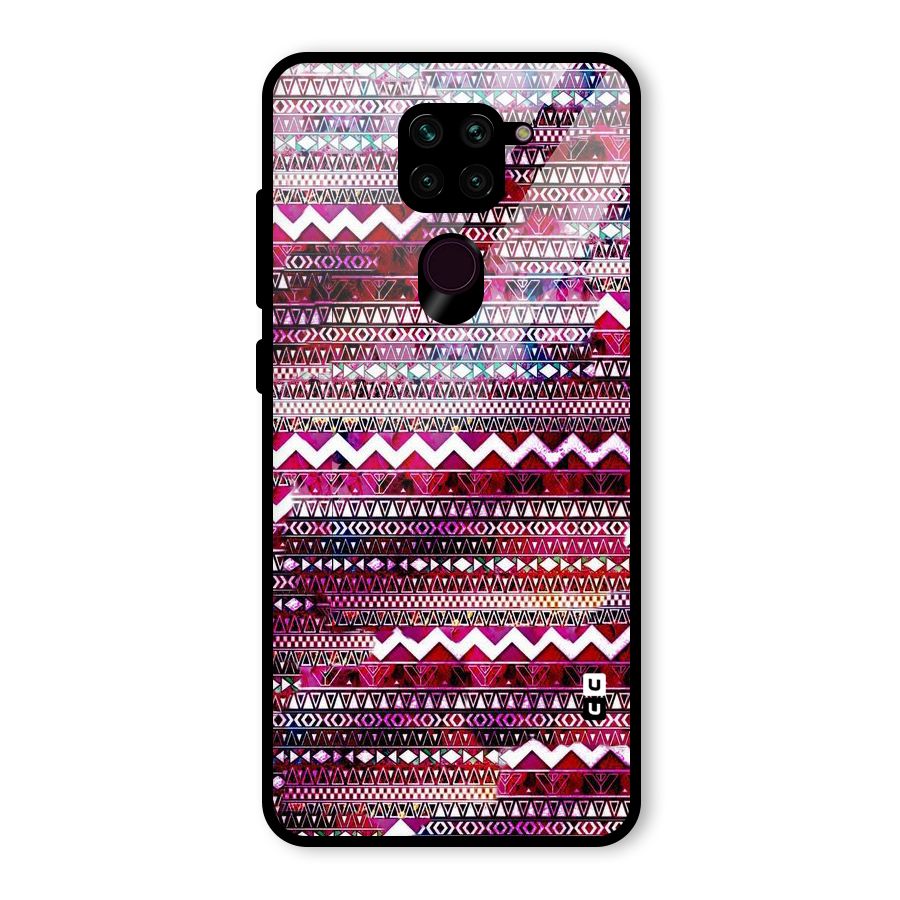 Pink Indie Pattern Glass Back Case for Redmi Note 9