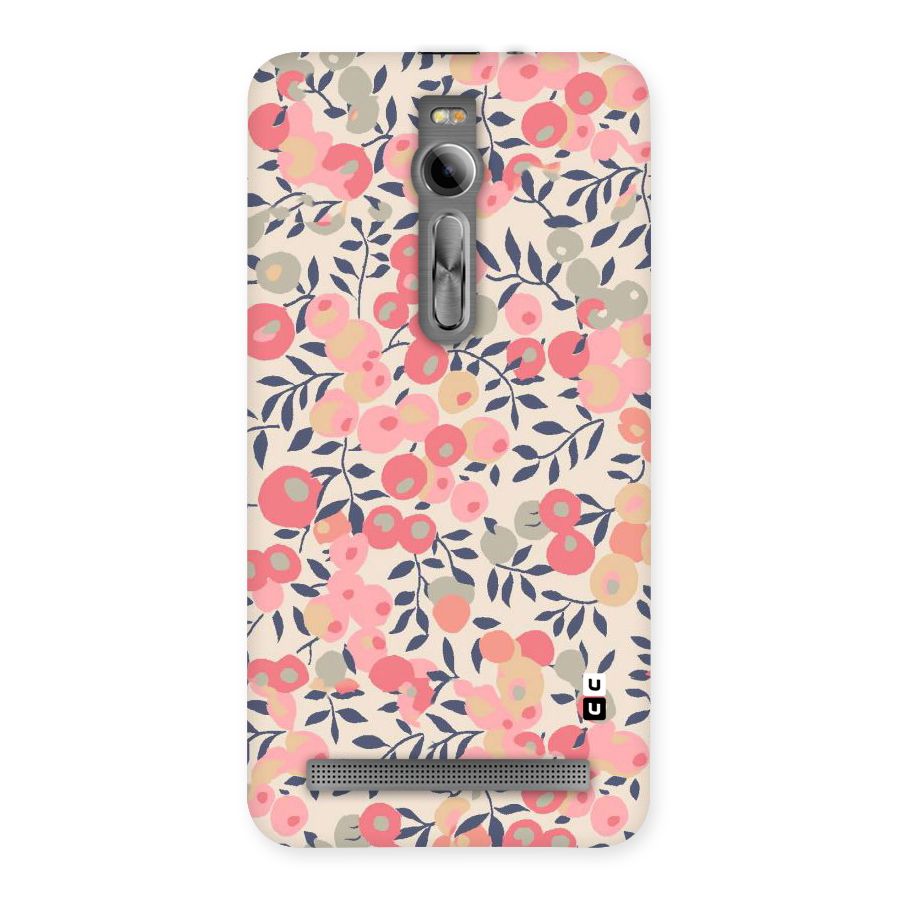 Pink Leaf Pattern Back Case for Asus Zenfone 2