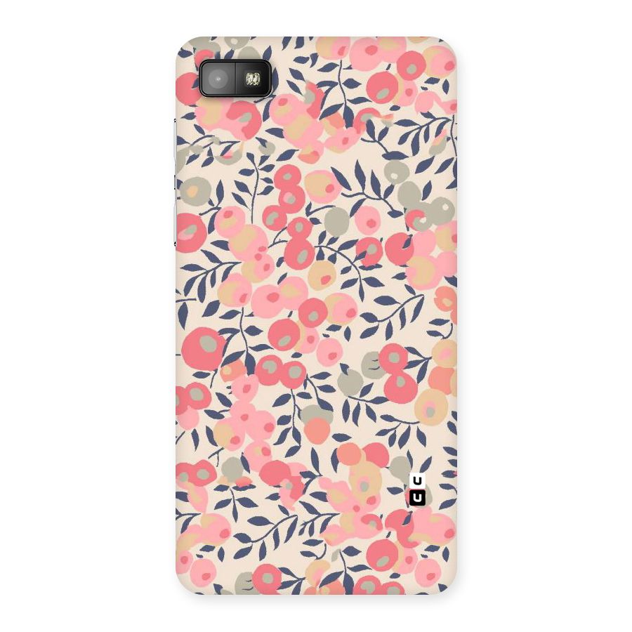Pink Leaf Pattern Back Case for Blackberry Z10