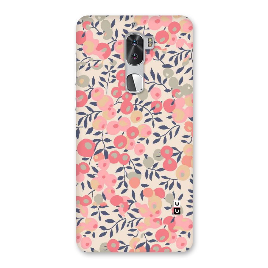 Pink Leaf Pattern Back Case for Coolpad Cool 1