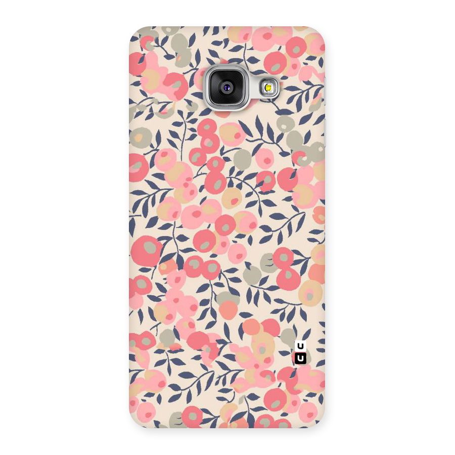 Pink Leaf Pattern Back Case for Galaxy A3 2016