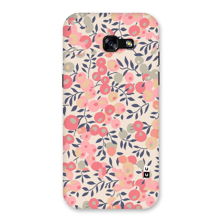 Pink Leaf Pattern Back Case for Galaxy A5 2017