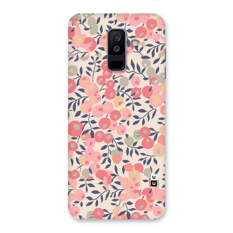 Pink Leaf Pattern Back Case for Galaxy A6 Plus