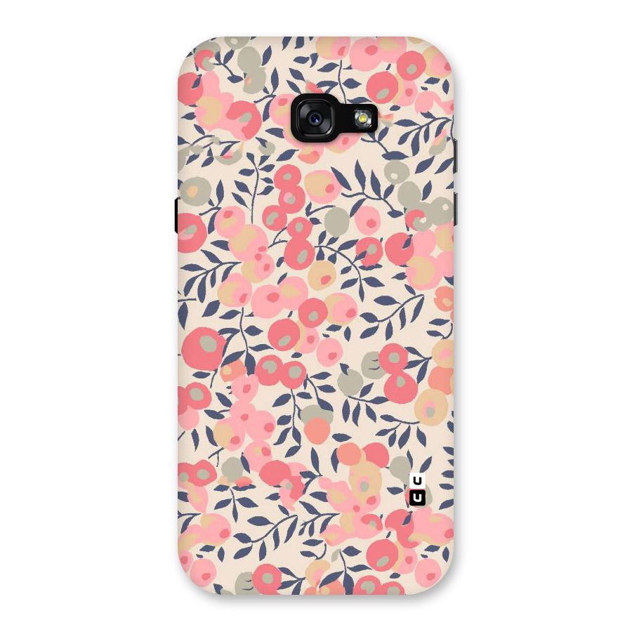 Pink Leaf Pattern Back Case for Galaxy A7 (2017)