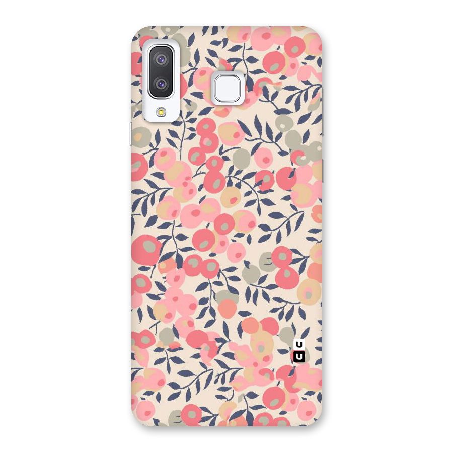 Pink Leaf Pattern Back Case for Galaxy A8 Star
