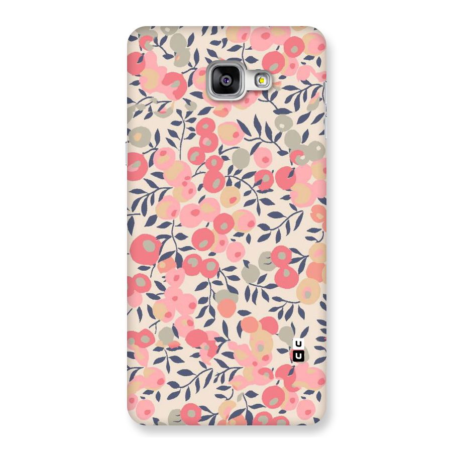 Pink Leaf Pattern Back Case for Galaxy A9