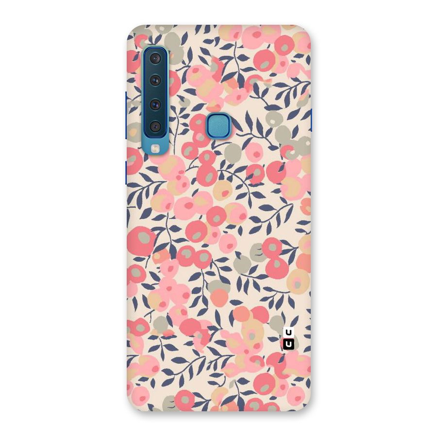 Pink Leaf Pattern Back Case for Galaxy A9 (2018)