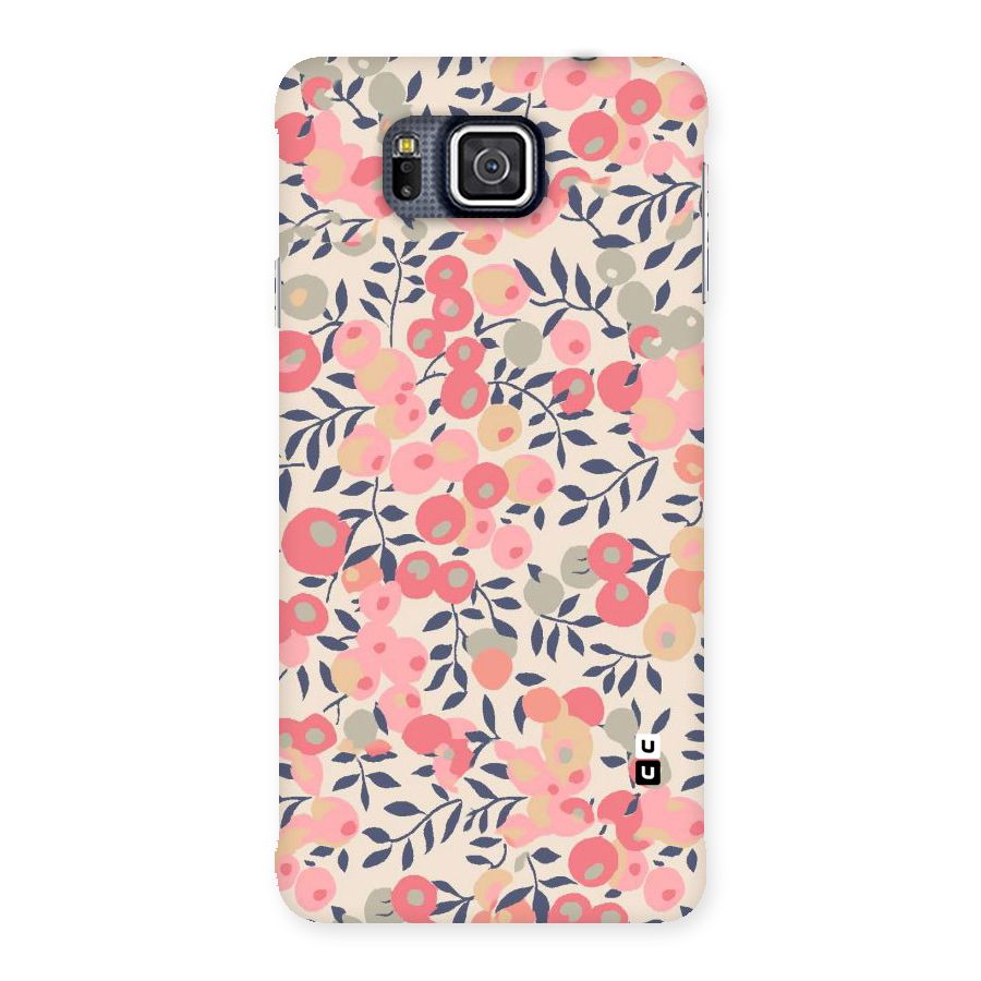 Pink Leaf Pattern Back Case for Galaxy Alpha