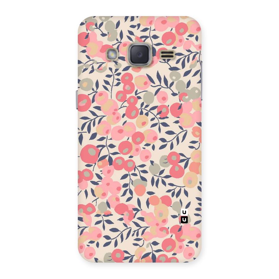 Pink Leaf Pattern Back Case for Galaxy J2