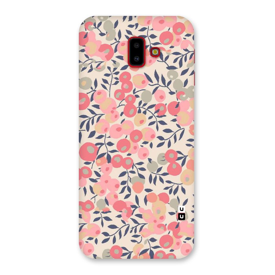 Pink Leaf Pattern Back Case for Galaxy J6 Plus