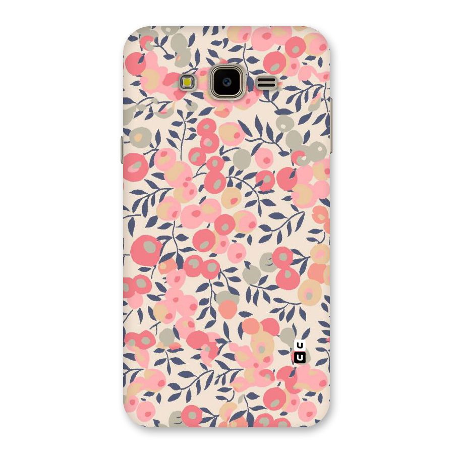 Pink Leaf Pattern Back Case for Galaxy J7 Nxt