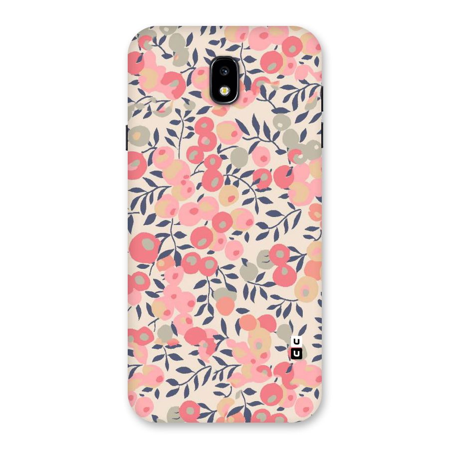 Pink Leaf Pattern Back Case for Galaxy J7 Pro