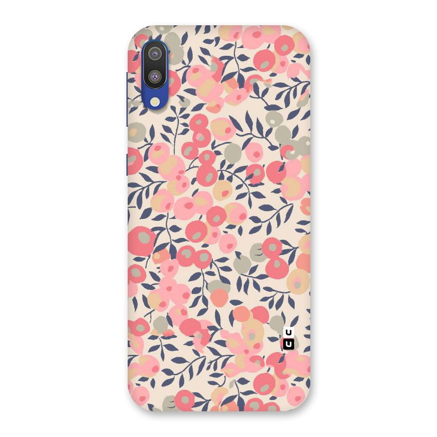Pink Leaf Pattern Back Case for Galaxy M10