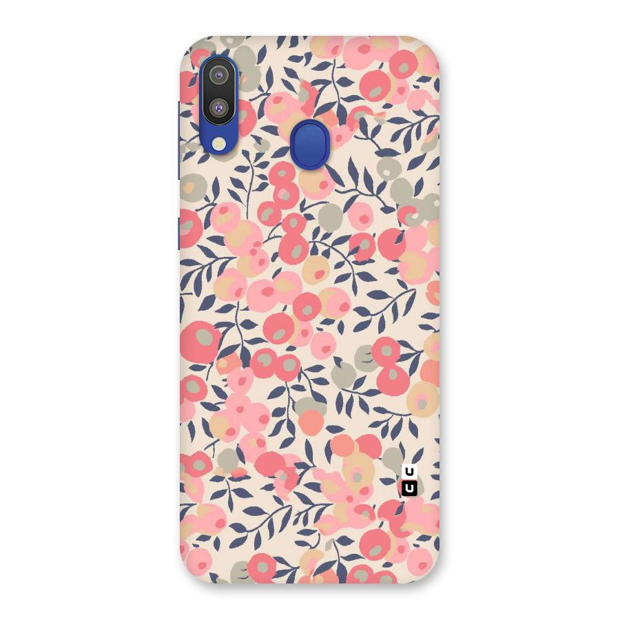 Pink Leaf Pattern Back Case for Galaxy M20