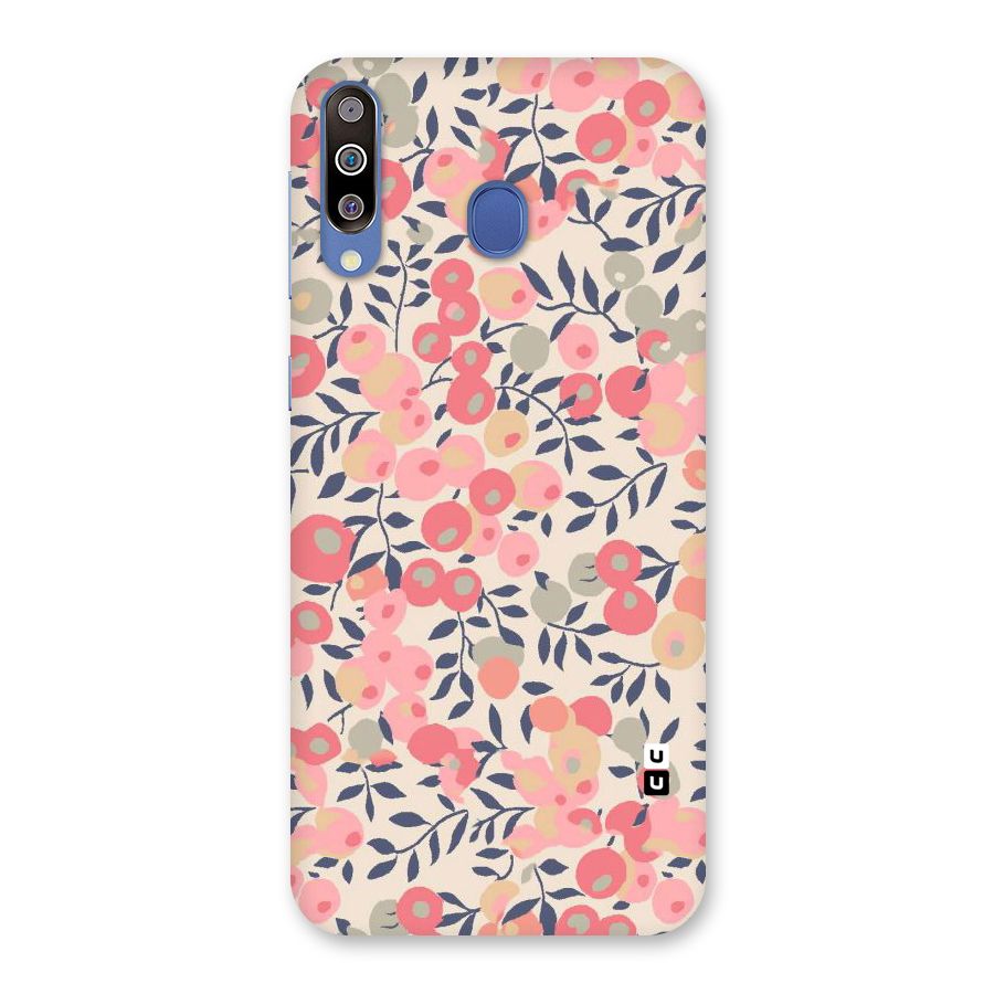 Pink Leaf Pattern Back Case for Galaxy M30
