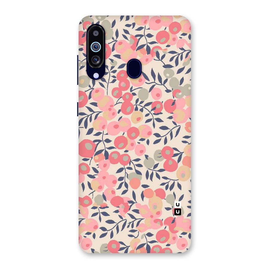 Pink Leaf Pattern Back Case for Galaxy M40