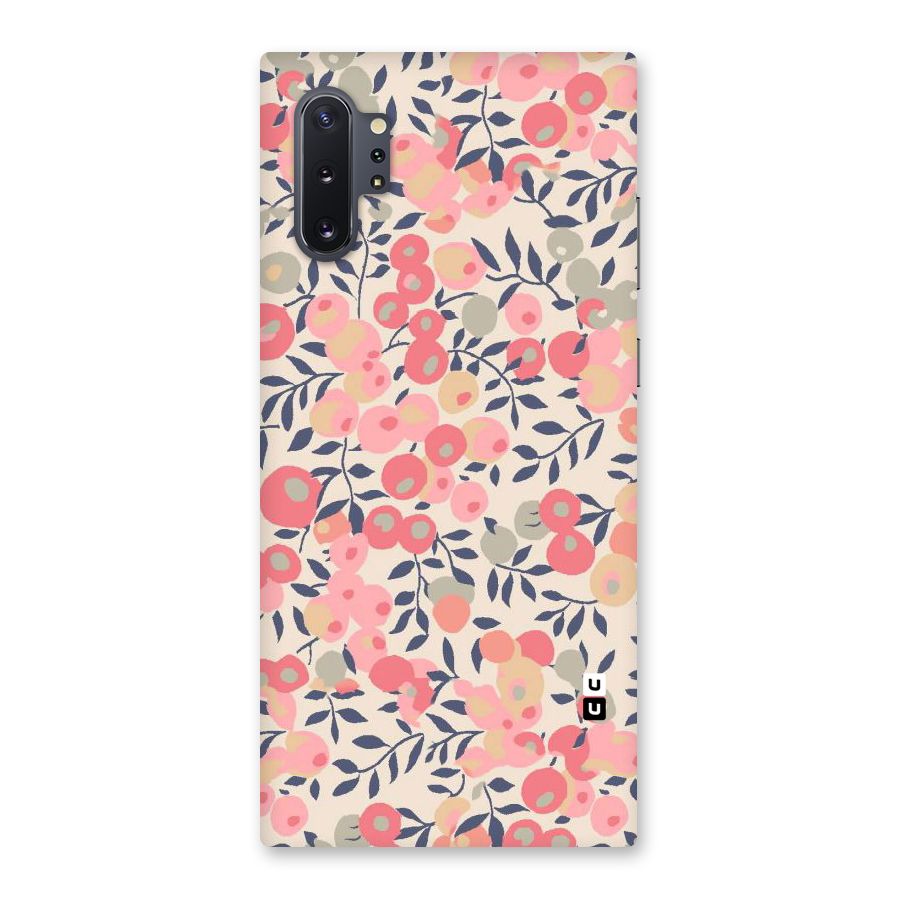Pink Leaf Pattern Back Case for Galaxy Note 10 Plus