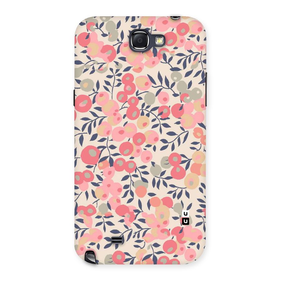 Pink Leaf Pattern Back Case for Galaxy Note 2