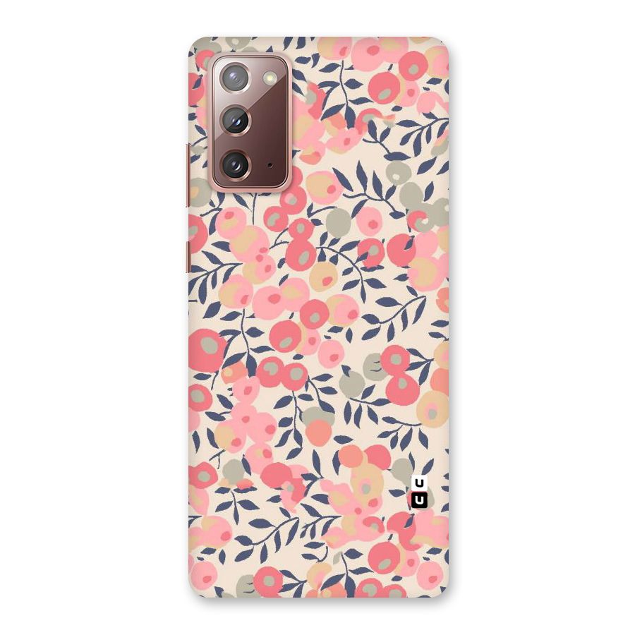 Pink Leaf Pattern Back Case for Galaxy Note 20
