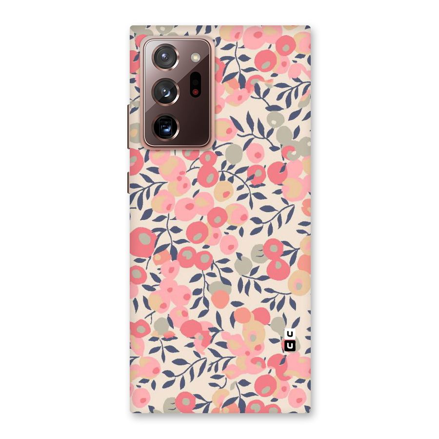 Pink Leaf Pattern Back Case for Galaxy Note 20 Ultra
