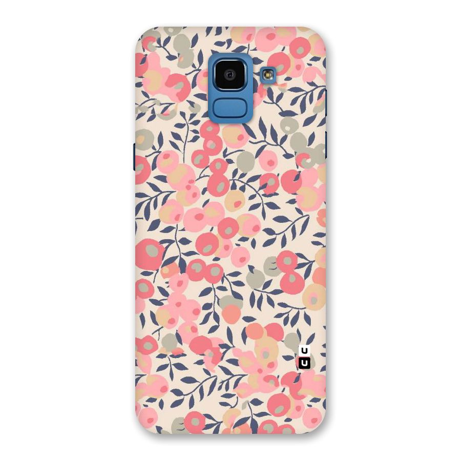 Pink Leaf Pattern Back Case for Galaxy On6