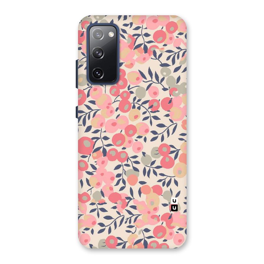 Pink Leaf Pattern Back Case for Galaxy S20 FE