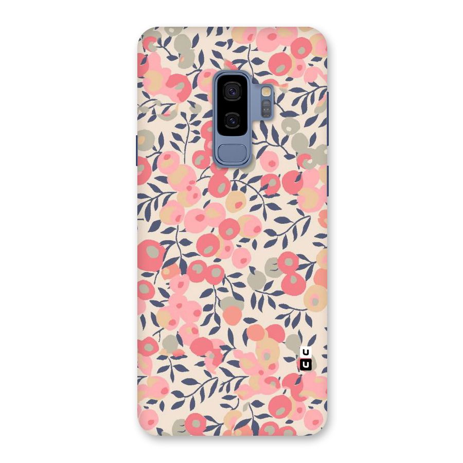 Pink Leaf Pattern Back Case for Galaxy S9 Plus