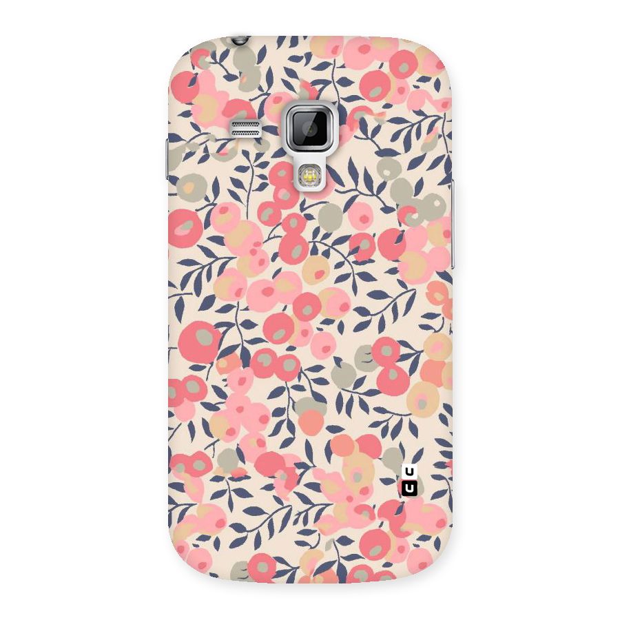 Pink Leaf Pattern Back Case for Galaxy S Duos