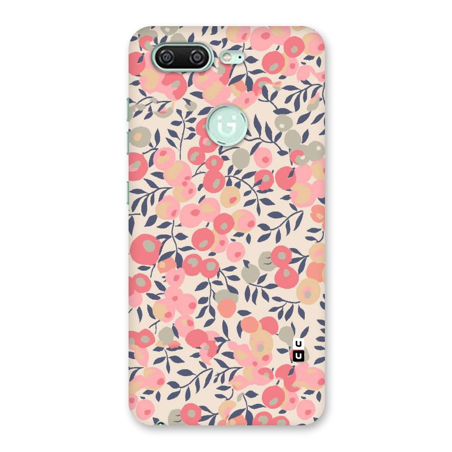 Pink Leaf Pattern Back Case for Gionee S10