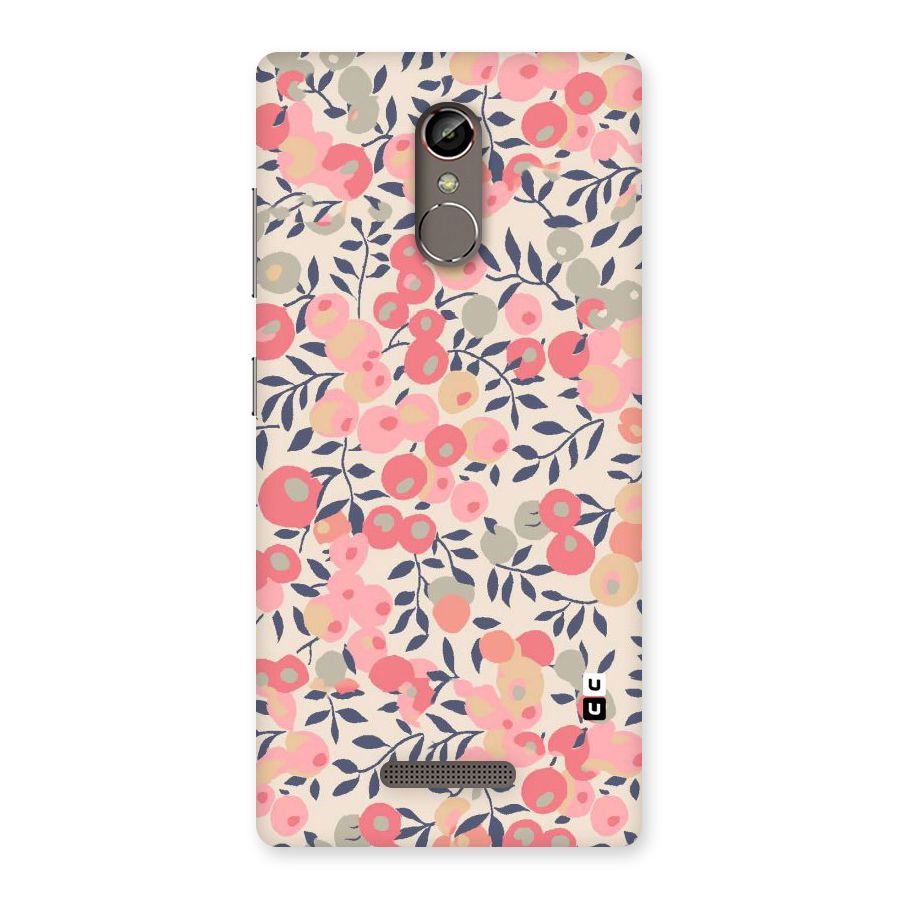 Pink Leaf Pattern Back Case for Gionee S6s
