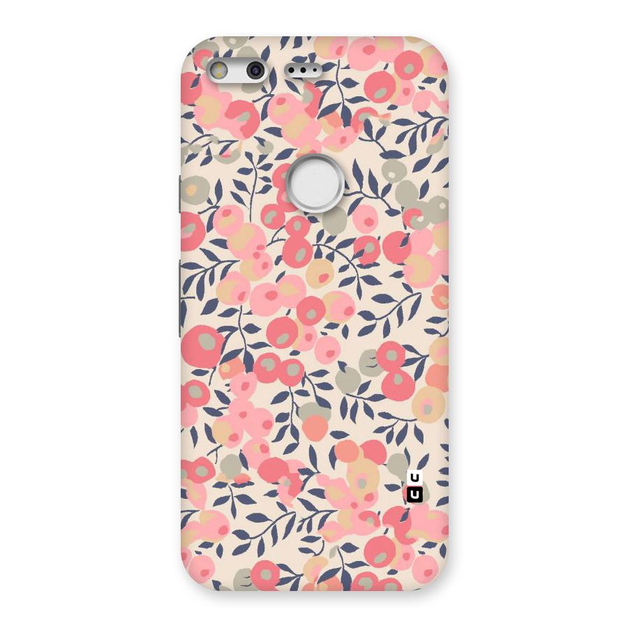 Pink Leaf Pattern Back Case for Google Pixel