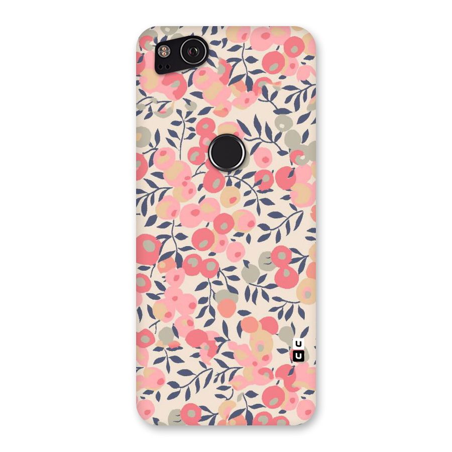Pink Leaf Pattern Back Case for Google Pixel 2
