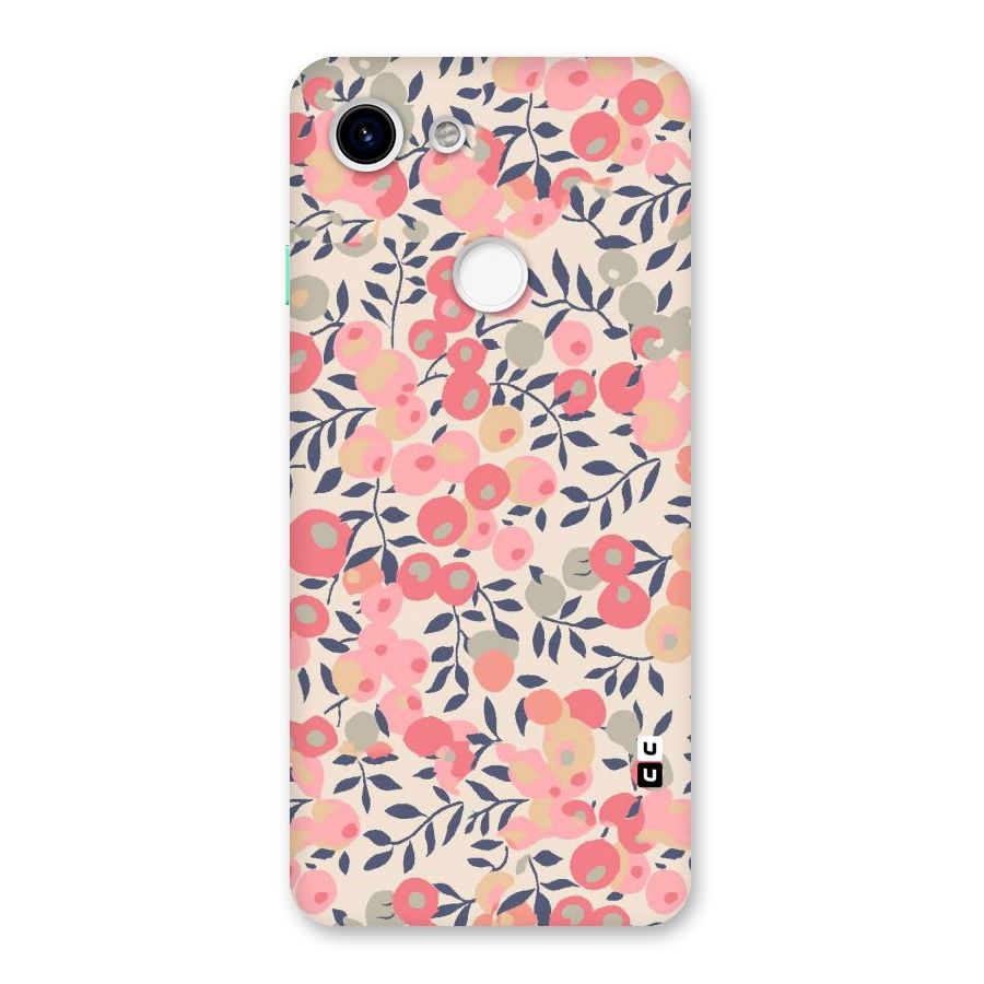 Pink Leaf Pattern Back Case for Google Pixel 3