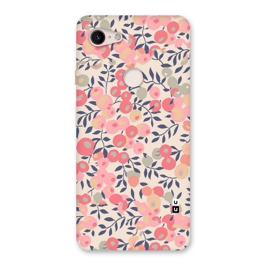 Pink Leaf Pattern Back Case for Google Pixel 3 XL