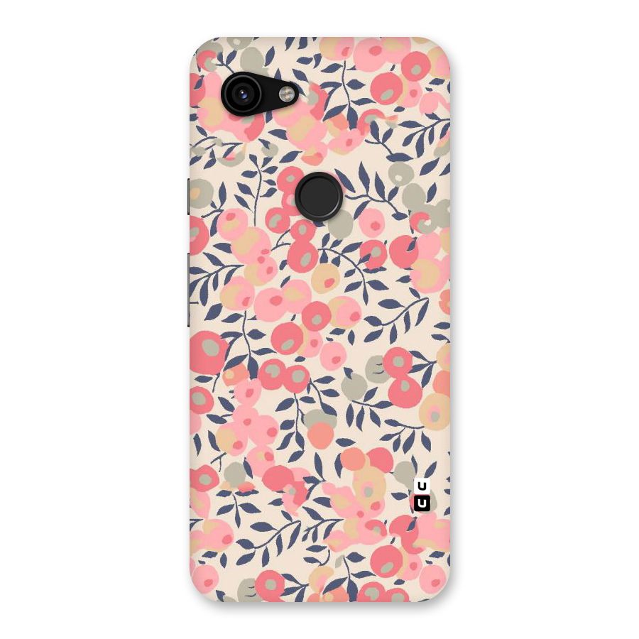 Pink Leaf Pattern Back Case for Google Pixel 3a