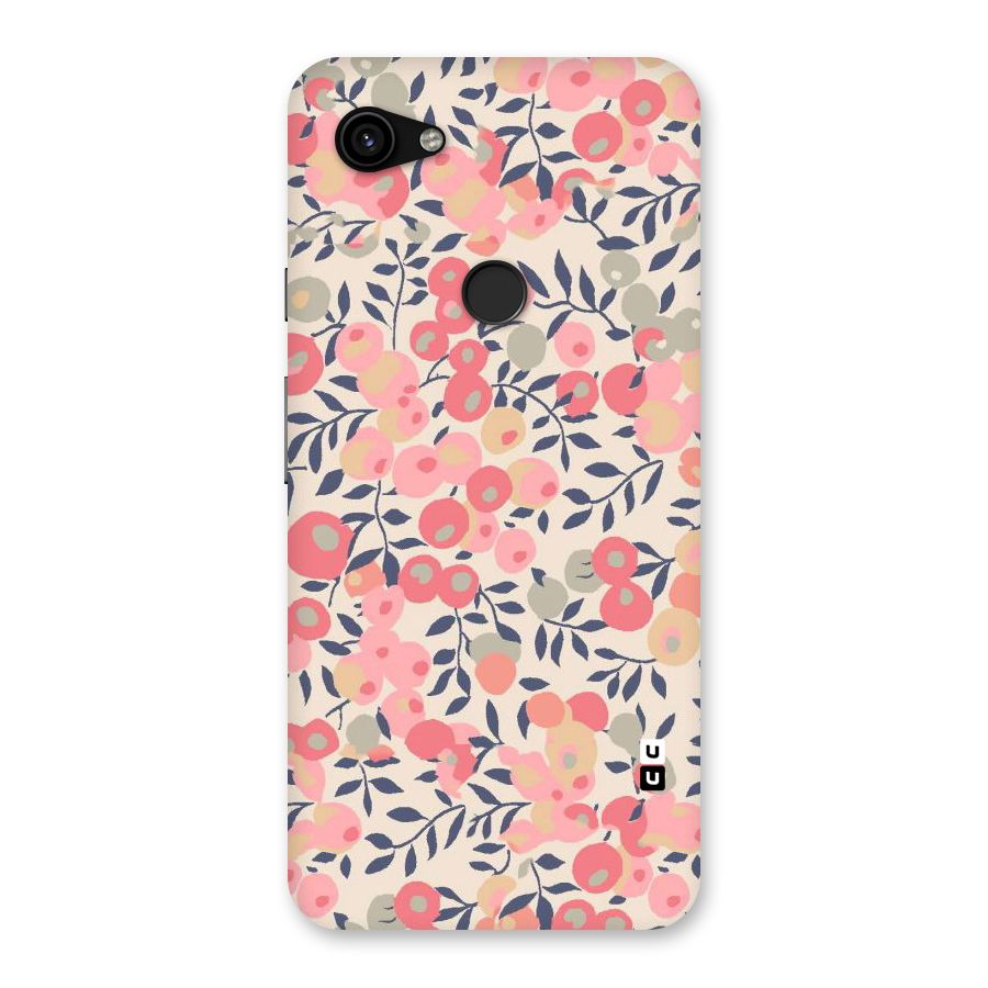 Pink Leaf Pattern Back Case for Google Pixel 3a XL